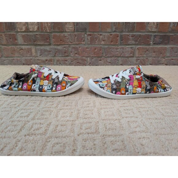 NWT Skechers Bob's For Dogs Shoes Women Size 10 Allover Dog Print Lace Up 31965 - Picture 3 of 8